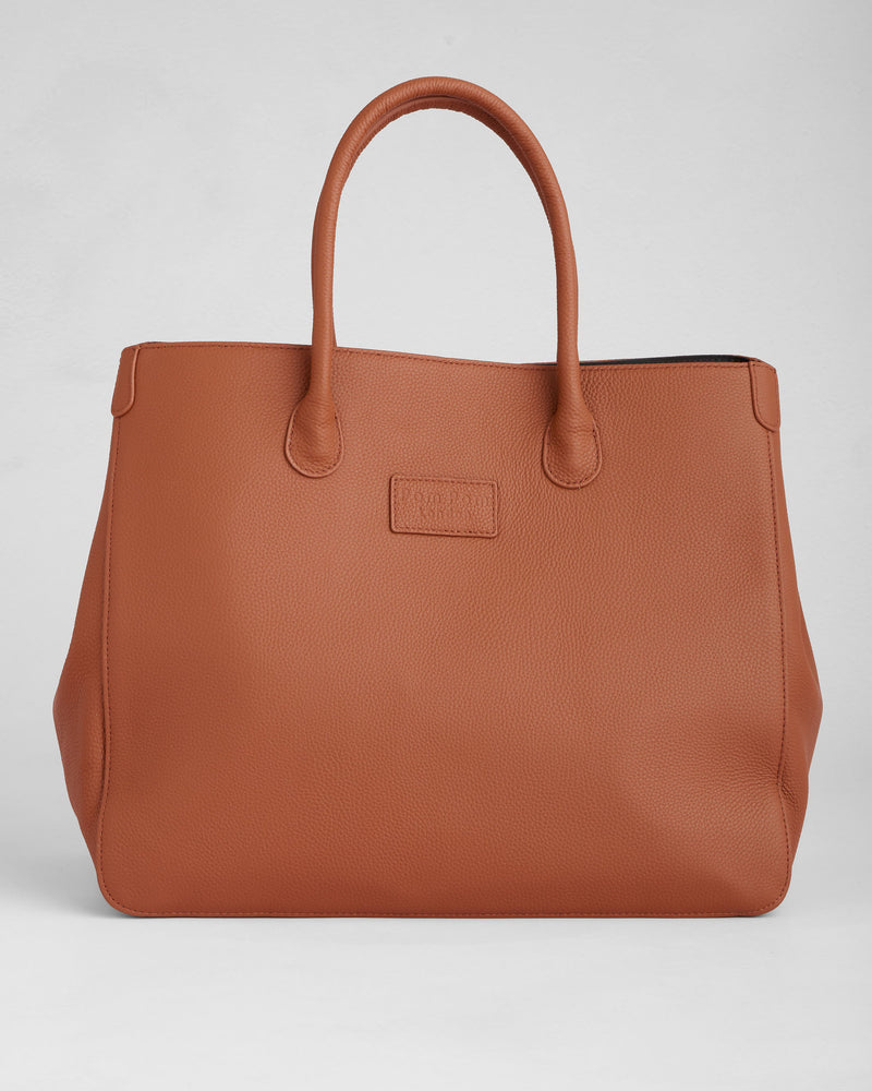 Camden Plus Tote Bag Chestnut-Pom Pom London