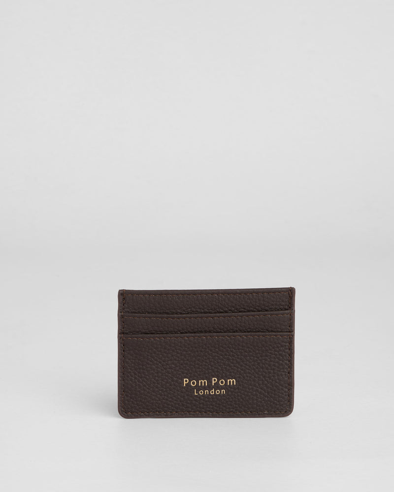 Chelsea Card Holder Chocolate Plum-Pom Pom London