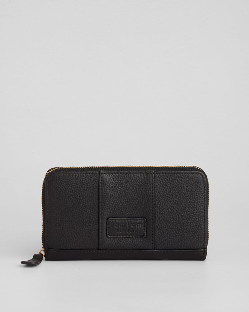 Chelsea Wallet Purse Black-Pom Pom London