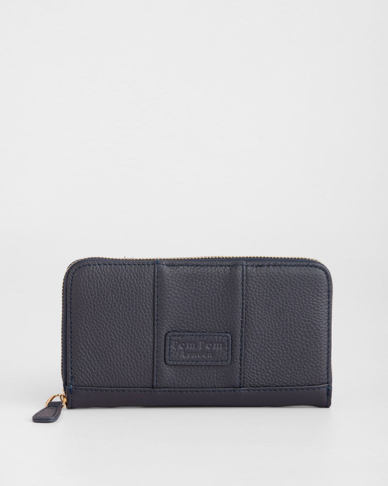 Chelsea Wallet Purse Navy-Pom Pom London