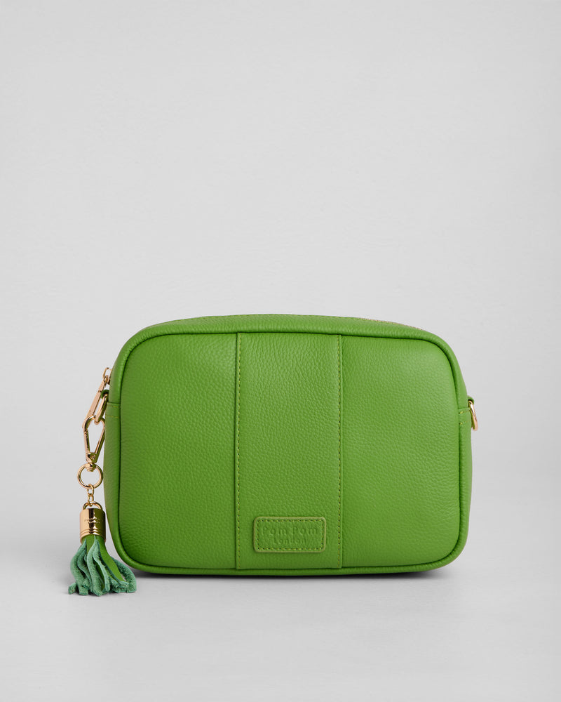 Frog Green City Bag - full-grain leather bag | Pom Pom London