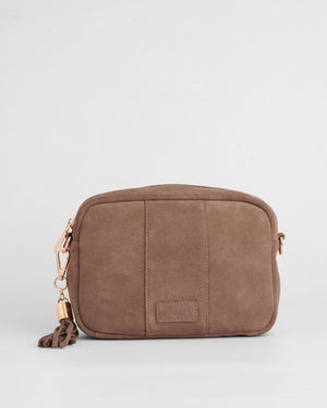 City Crossbody Bag Suede Mocha