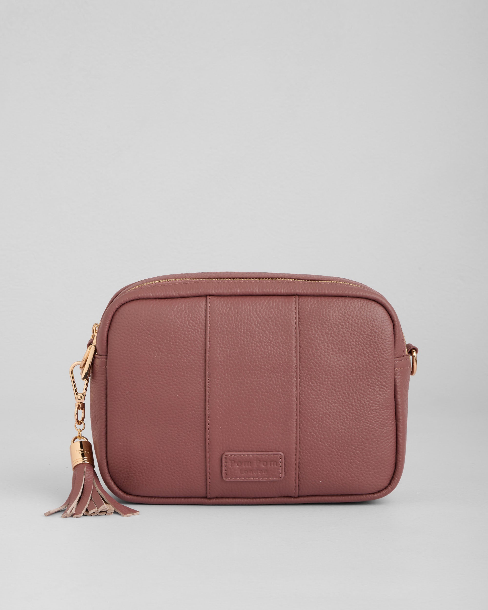 Dusky Orchid Duo Zip Crossbody Bag | Pom Pom London