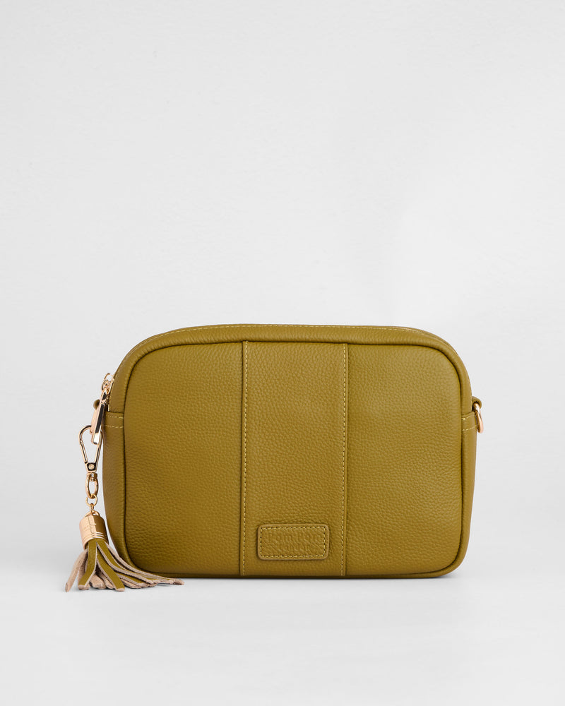 City Duo Crossbody Bag Olive Green-Pom Pom London