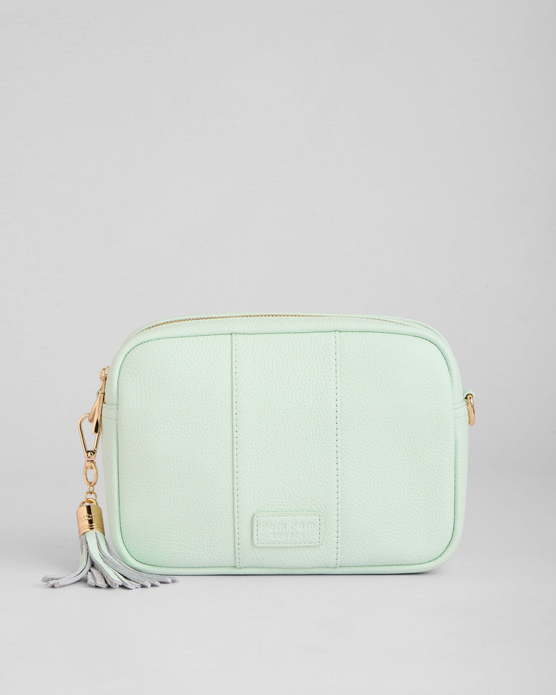 Spearmint City Duo Bag - full-grain leather bag | Pom Pom London