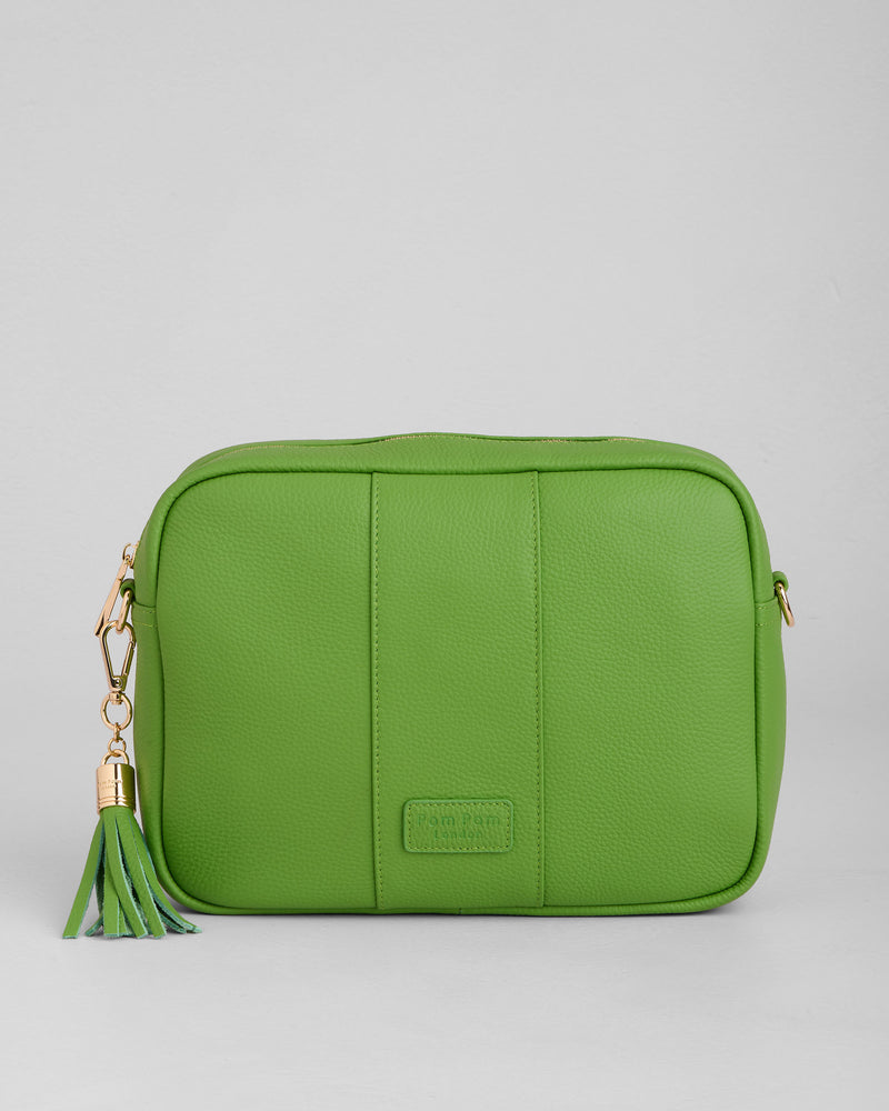 Frog Green City Plus Bag - full-grain leather bag | Pom Pom London