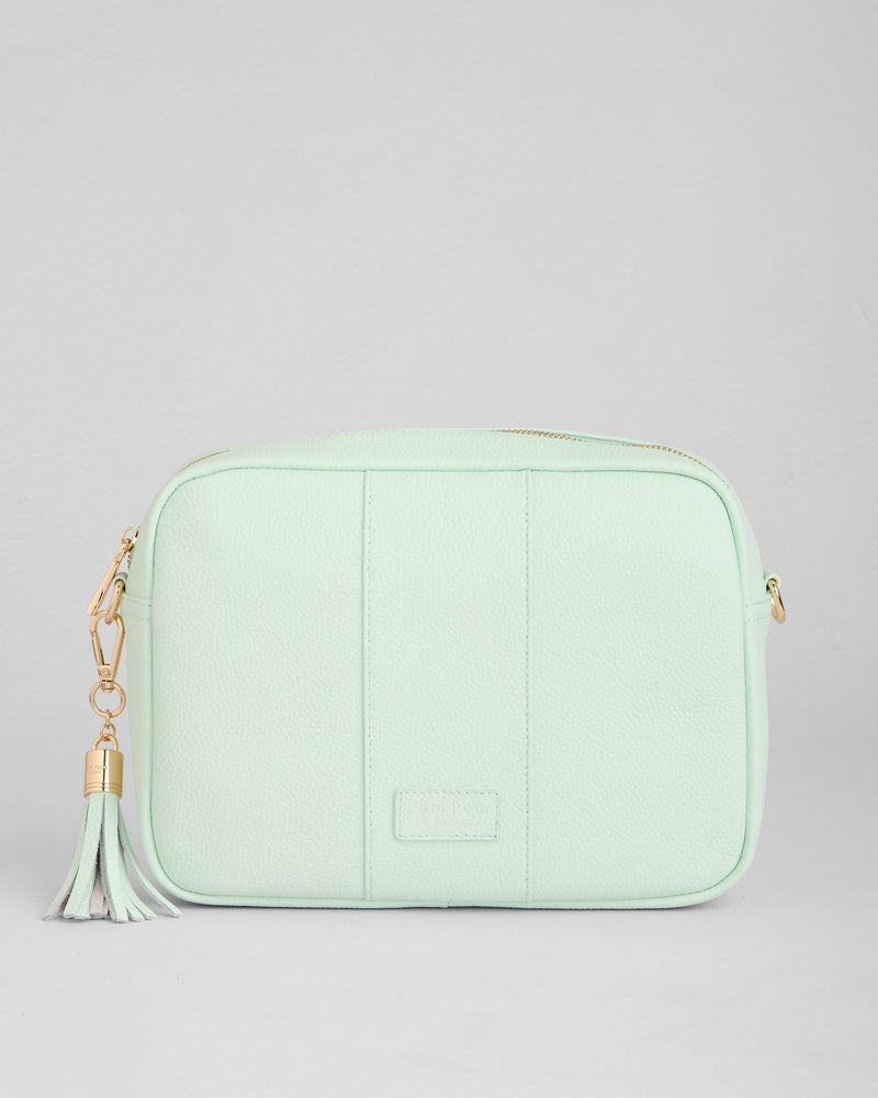 Spearmint City Plus Bag - full-grain leather bag | Pom Pom London