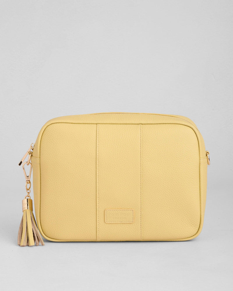 Straw City Plus Bag - full-grain leather bag | Pom Pom London