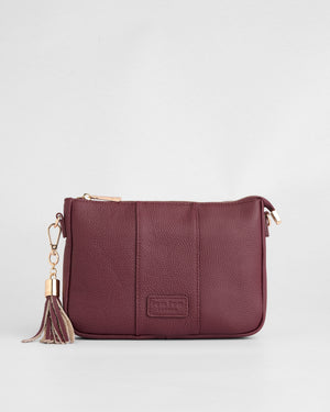 City Slim Crossbody Bag Dark Maroon