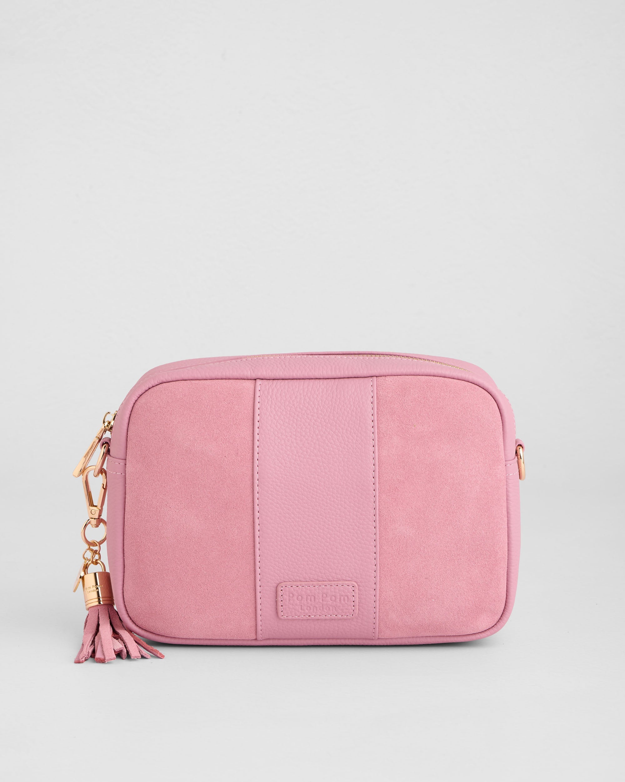City Suede and Leather Bag Pink BCA '25 – Pom Pom London
