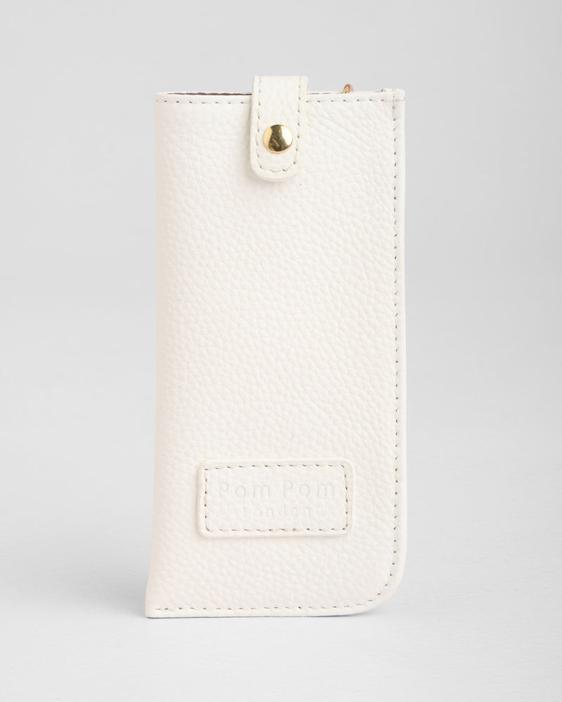 Grosvenor Glasses Case Bright White | Pom Pom London