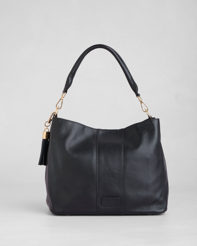 Lambeth Plus Bag Black-Pom Pom London