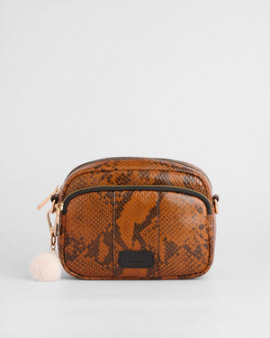 Original Bag Snake Effect Brown & Accessories