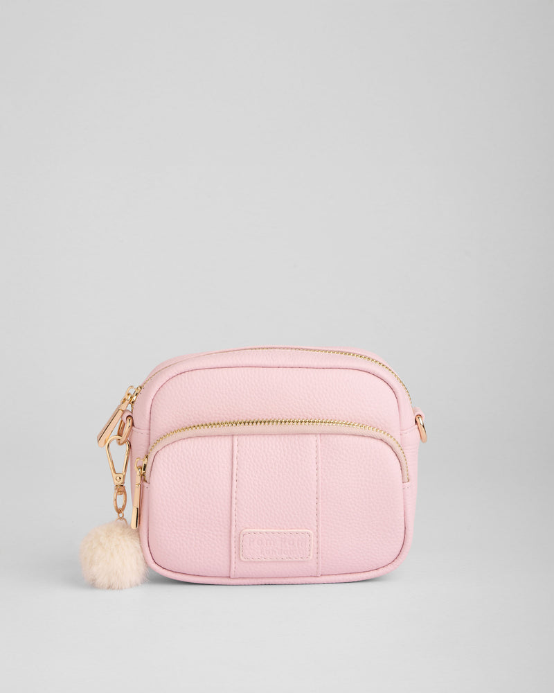 Cherry Blossom Pink Original Mini Bag - full-grain leather bag | Pom Pom London