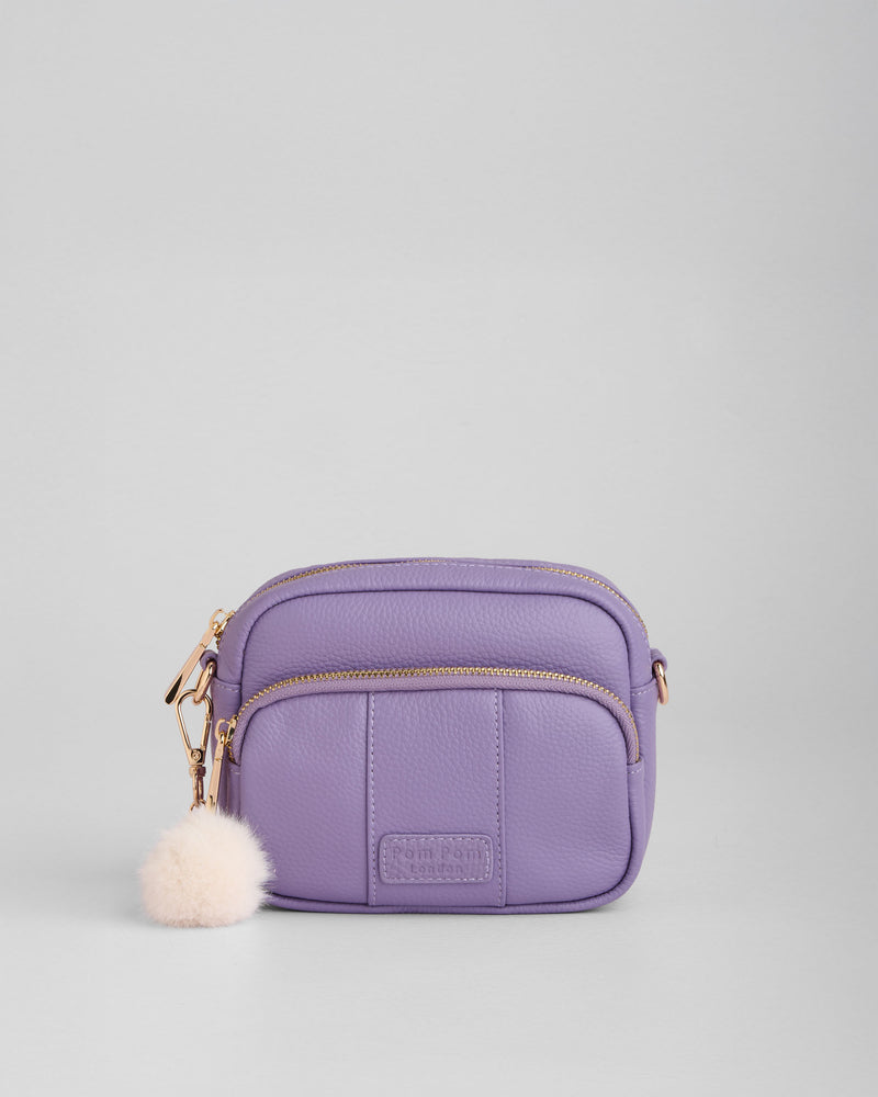 French Lavender Original Mini Bag - full-grain leather bag | Pom Pom London