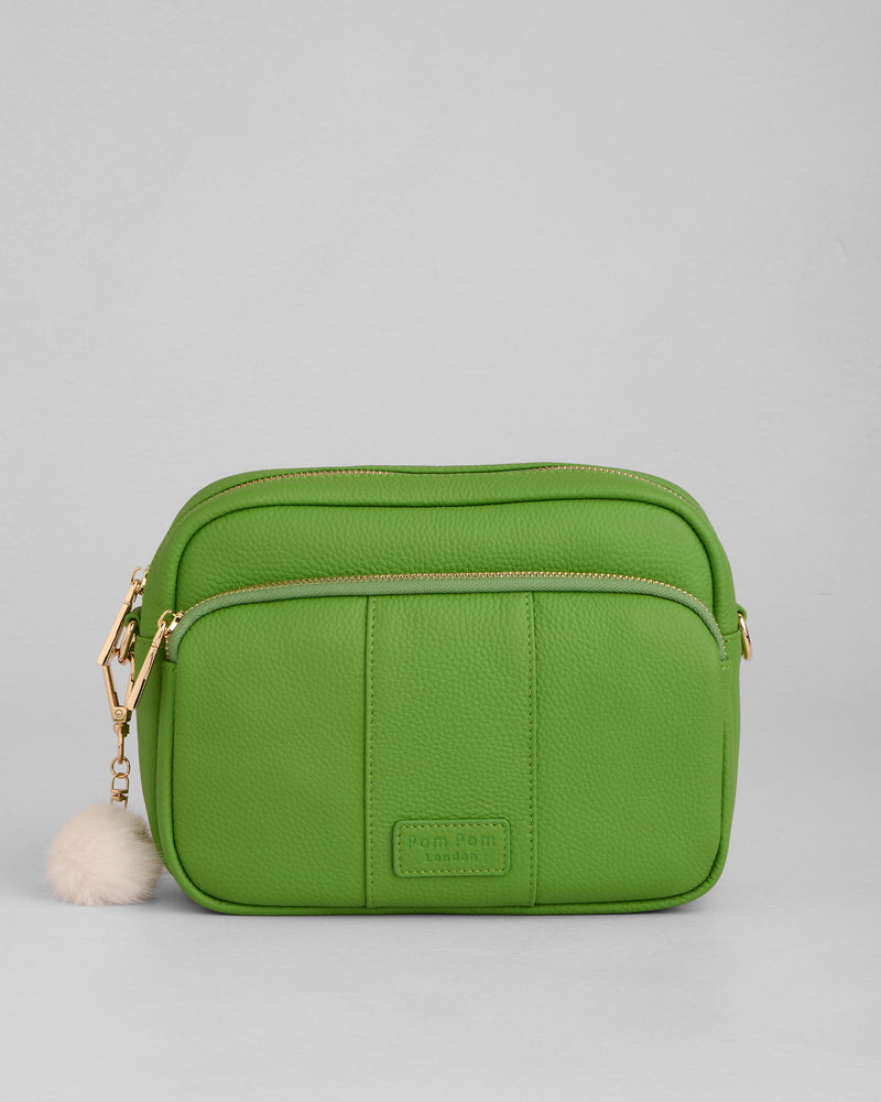 Frog Green Original Plus Bag - full-grain leather bag | Pom Pom London
