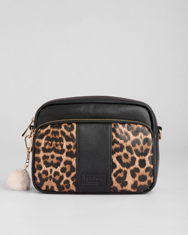 Original Plus Bag Leopard Print Black & Accessories-Pom Pom London