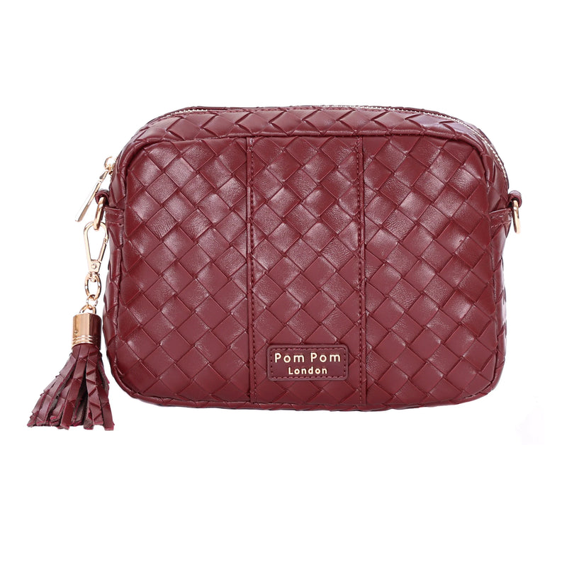 Pom Pom London City Bag Lattice Wine-Pom Pom London