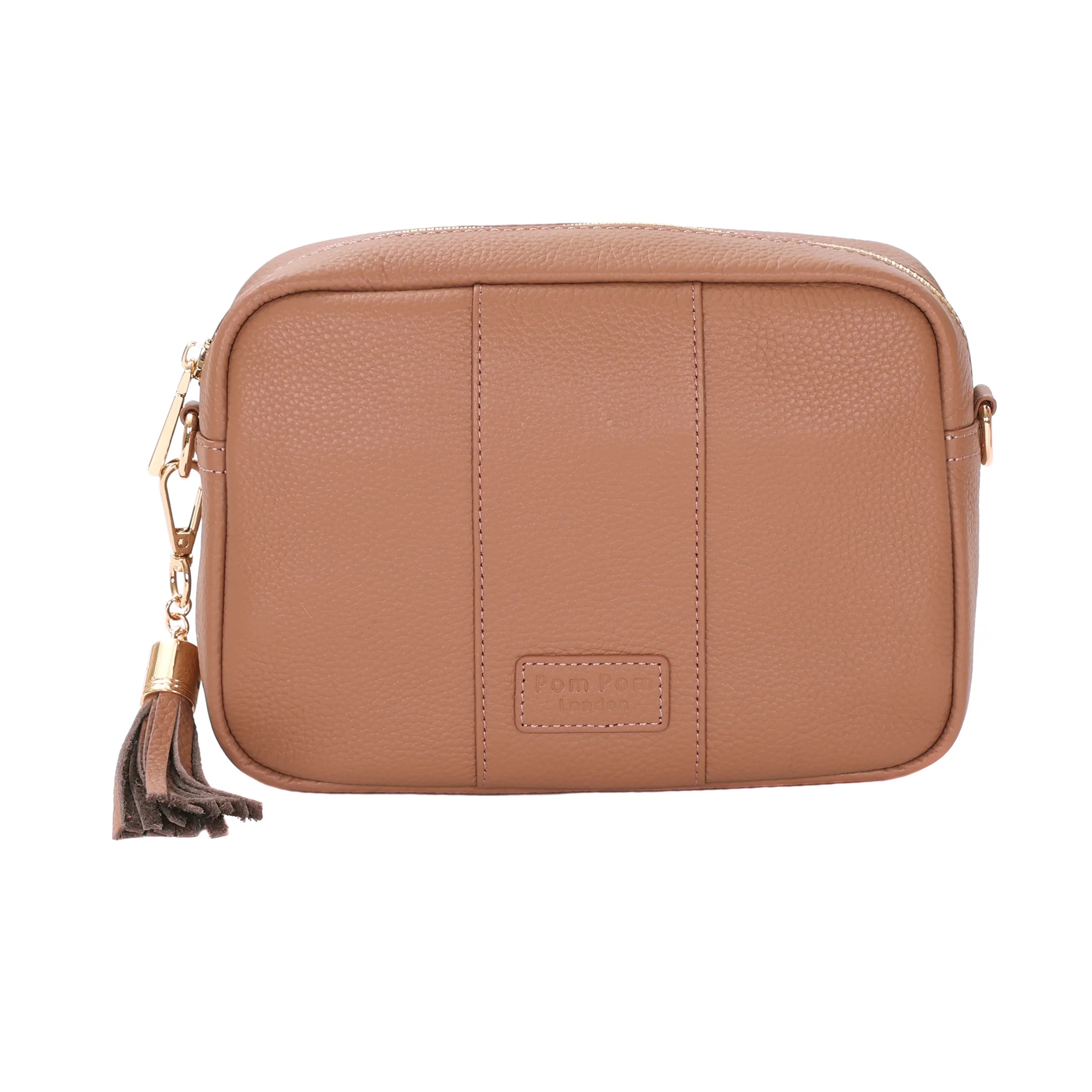 Pom Pom London City Bag - Leather Crossbody bag in Spiced Ginger