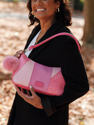 Pom Pom London Edgware Bag Patchwork Pink