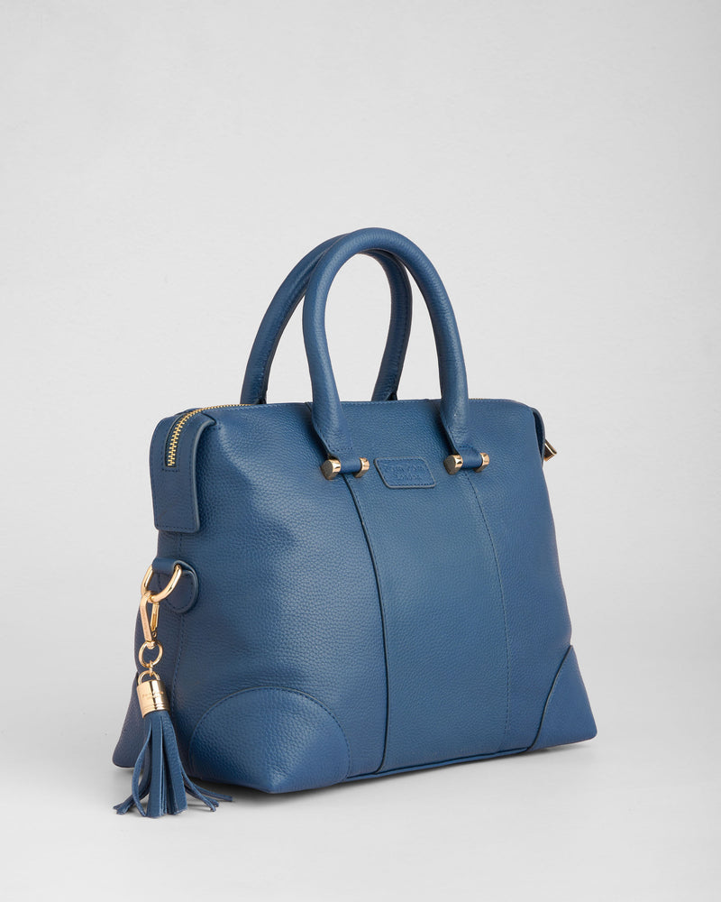 Pom Pom London Greenwich Bag Moonlight Blue-Pom Pom London