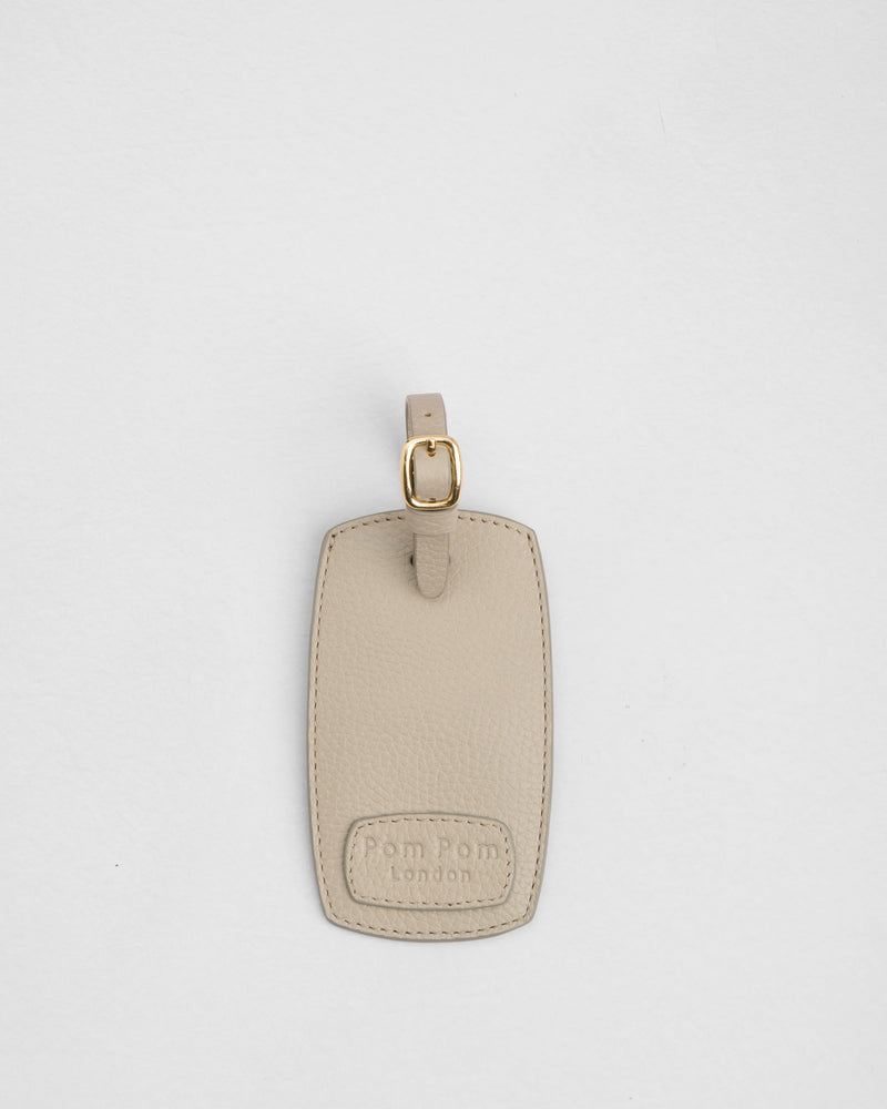 Pom Pom London Luggage Tag Stone-Pom Pom London