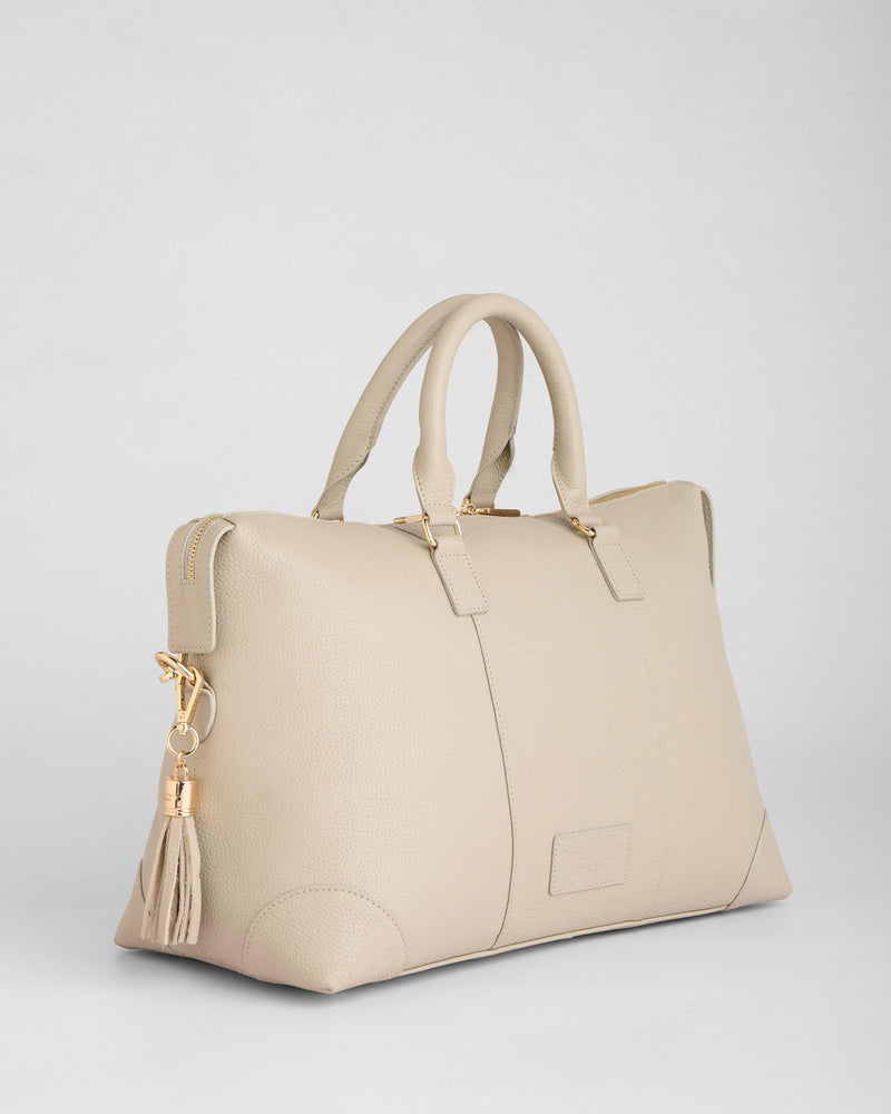 Pom Pom London Travel Bag Stone-Pom Pom London