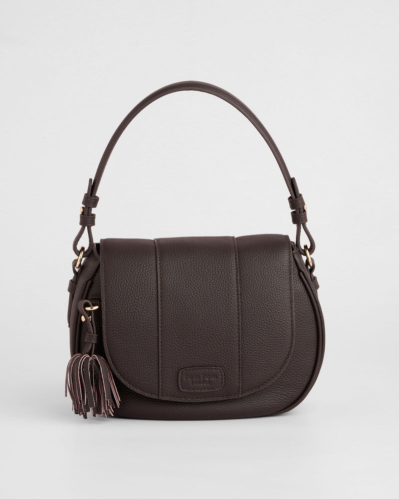 Pom Pom London Wilmington Bag Chocolate Plum-Pom Pom London