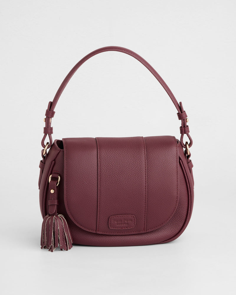 Pom Pom London Wilmington Bag Dark Maroon-Pom Pom London
