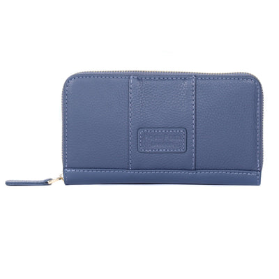 Chelsea Wallet Purse Slate Blue - Pom Pom London