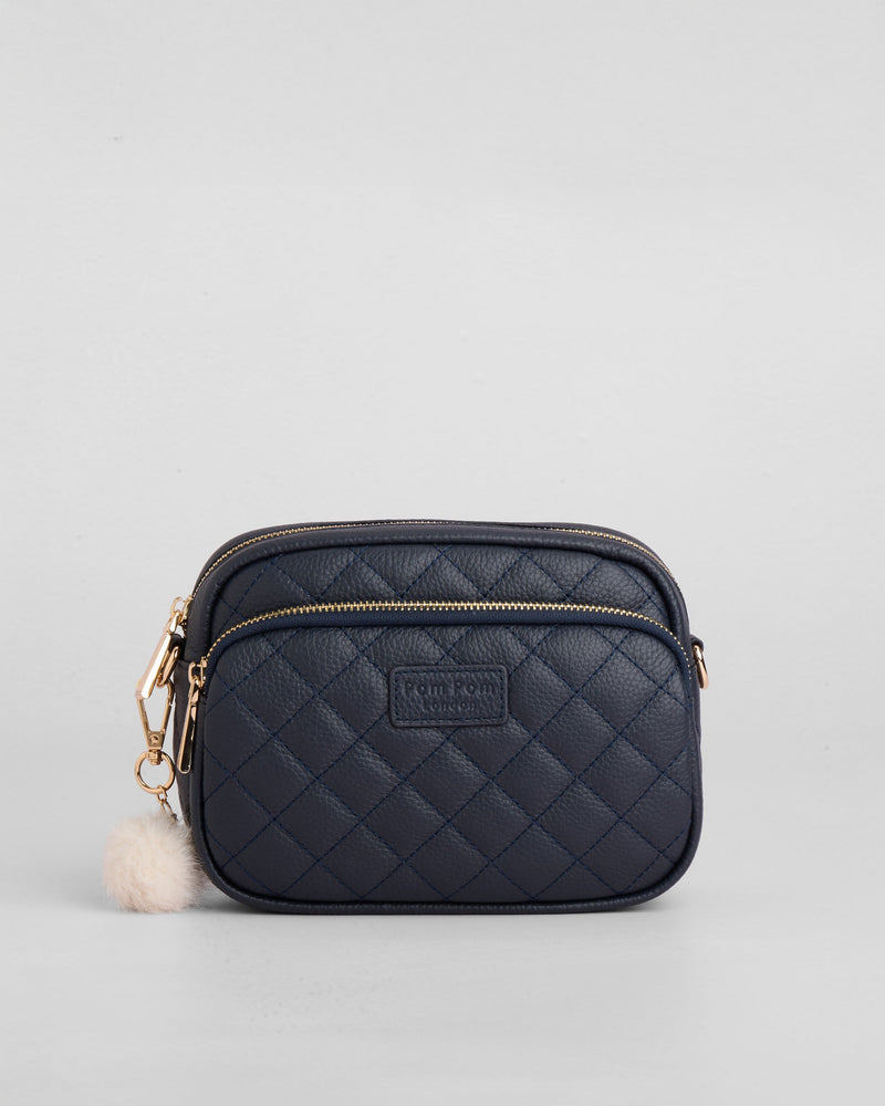 Quilted Original Bag Navy & Accessories-Pom Pom London