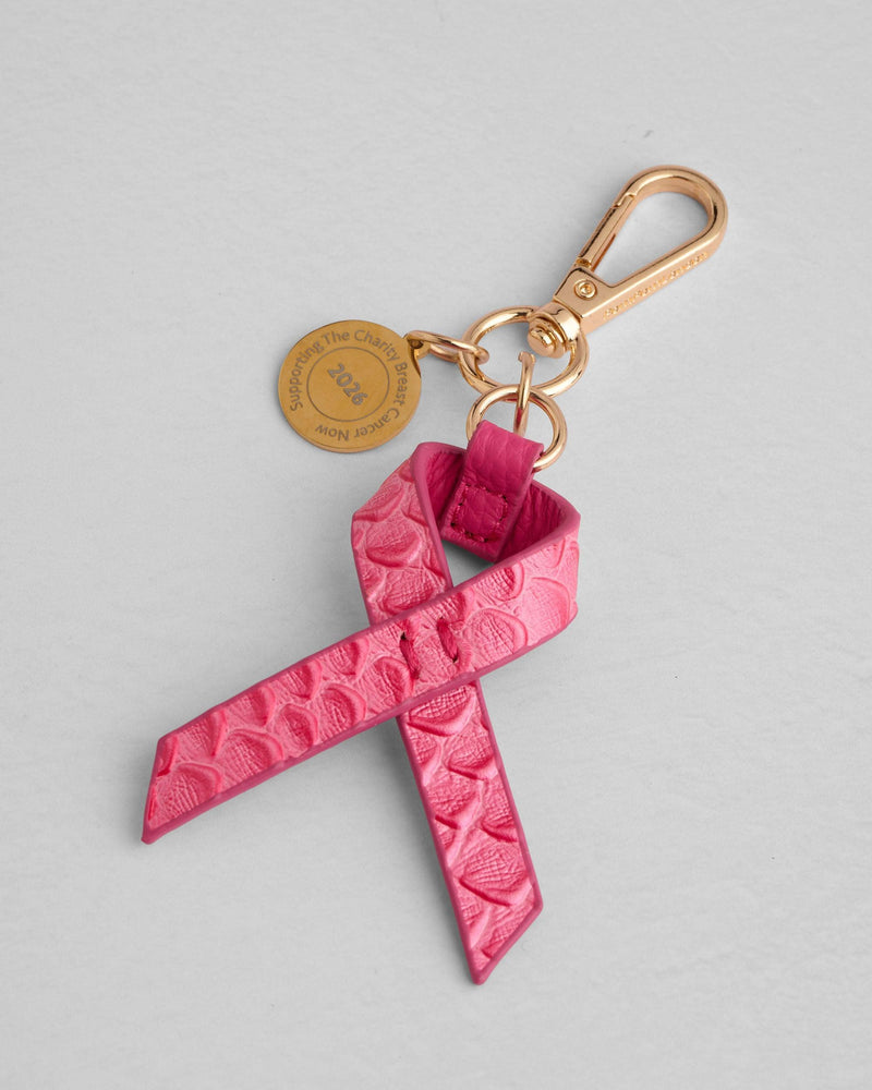 Ribbon Keyring Croc Pink-Pom Pom London