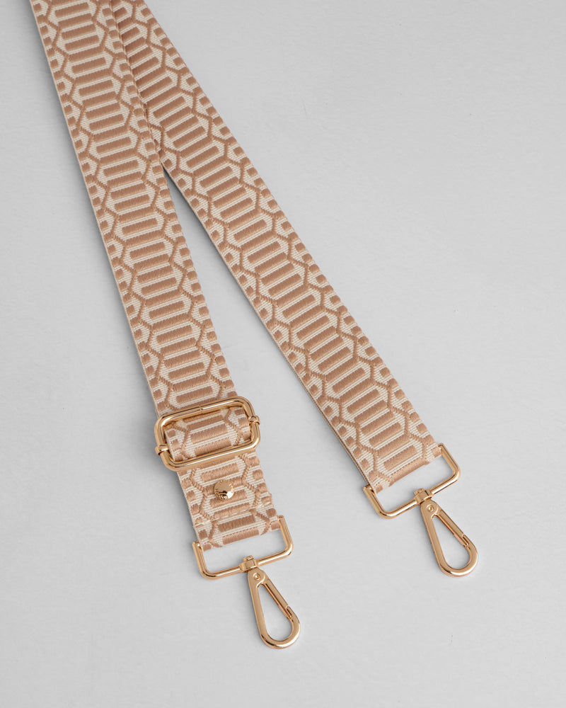 Almond Bar Stitch Crossbody Bag Strap by Pom Pom London