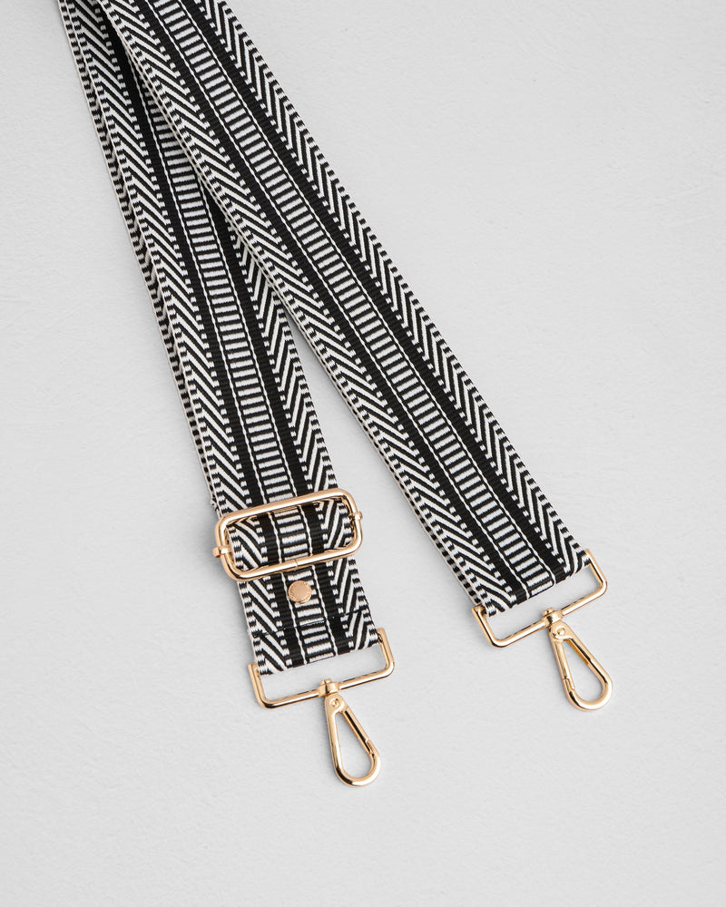 Strap Black & White Mix-Pom Pom London