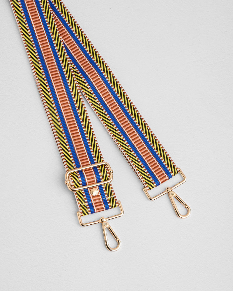 Strap Blue & Yellow Mix-Pom Pom London