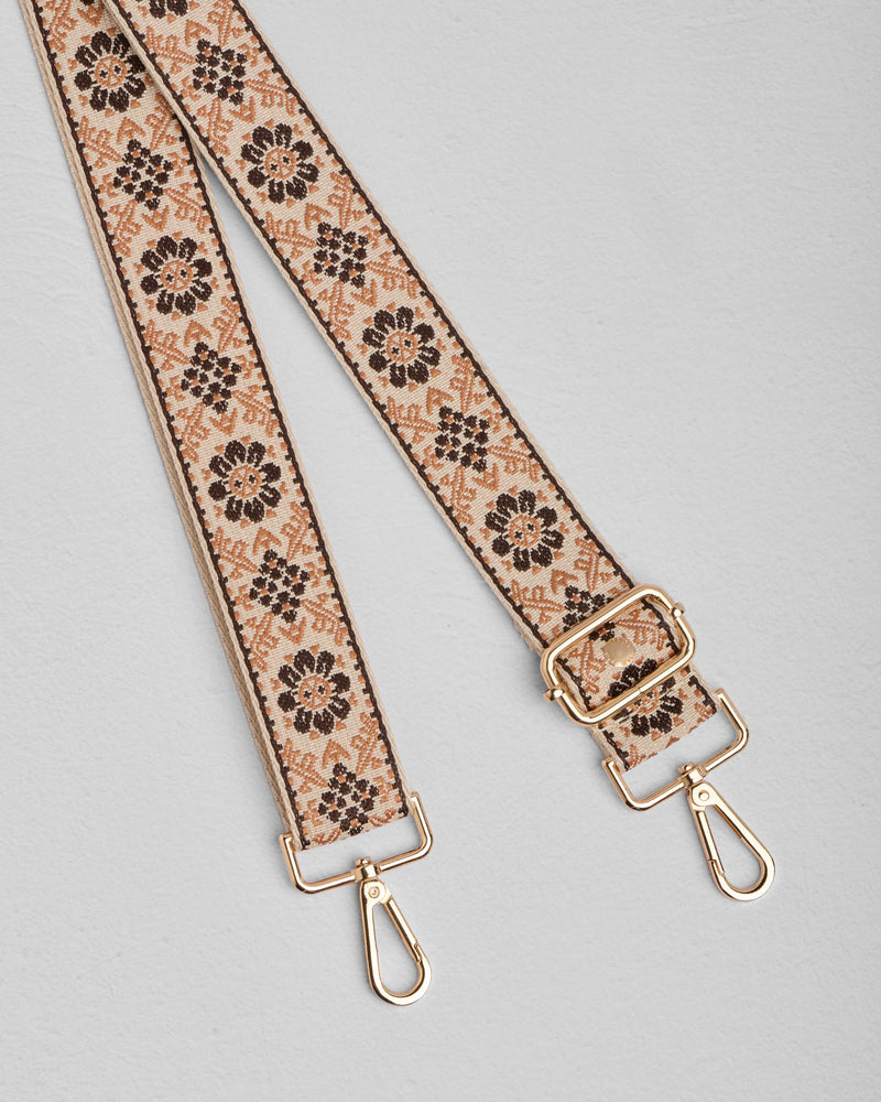 Strap Chestnut Daisy Weave-Pom Pom London