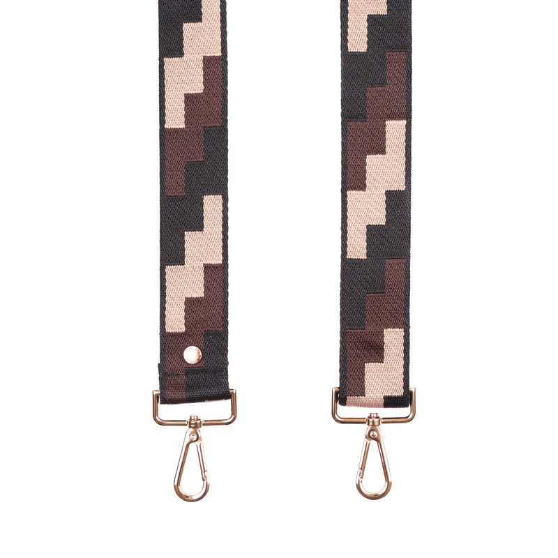 Conker Geometric Crossbody Bag Strap by Pom Pom London