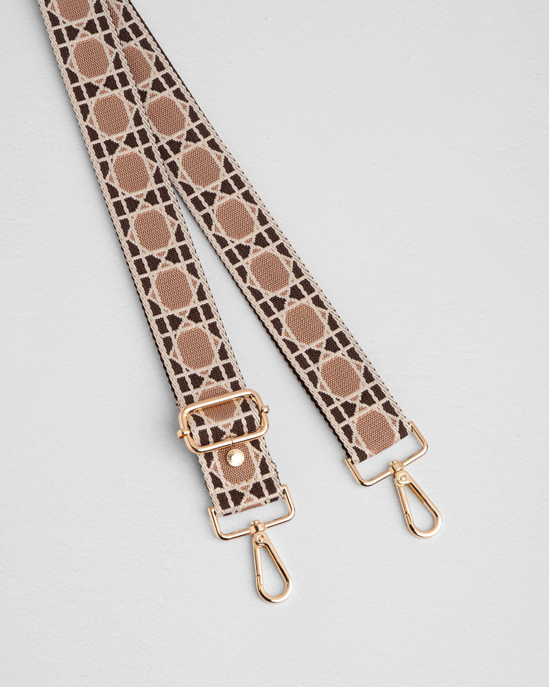 Strap Conker Rattan Weave-Pom Pom London