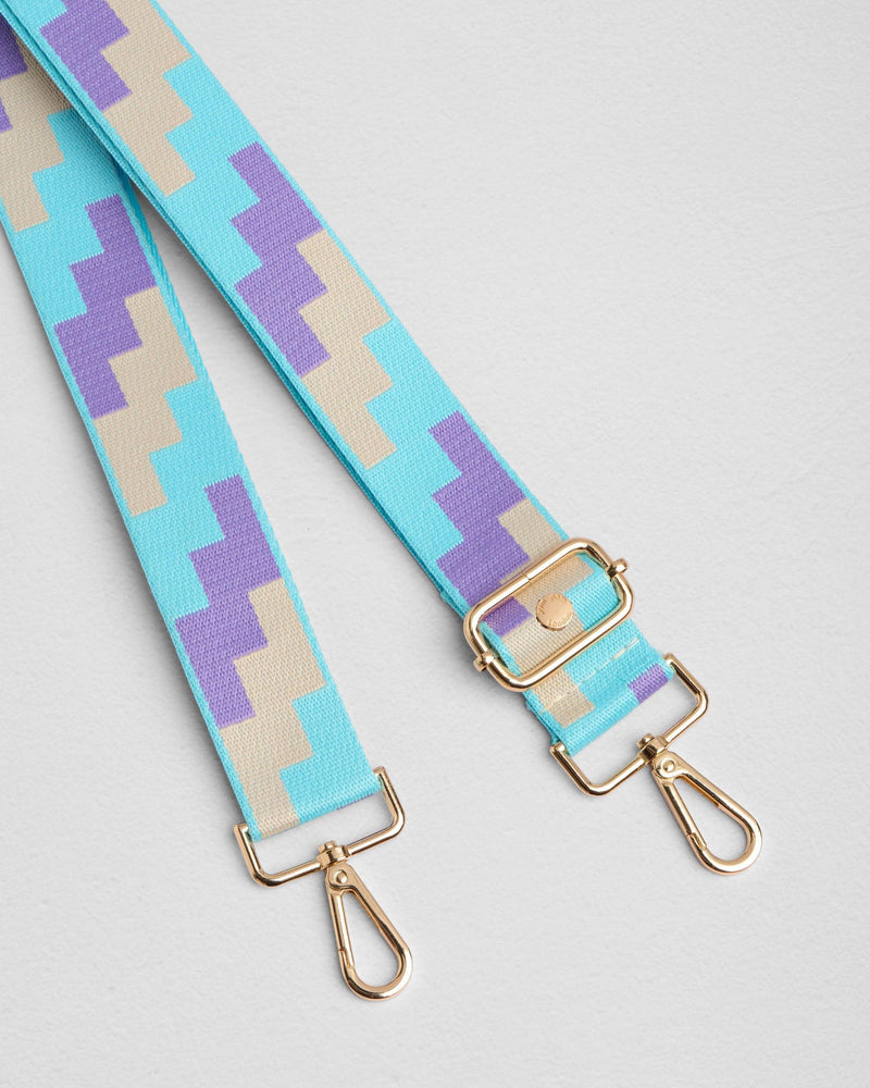 French Lavender Geometric bag strap | Pom Pom London