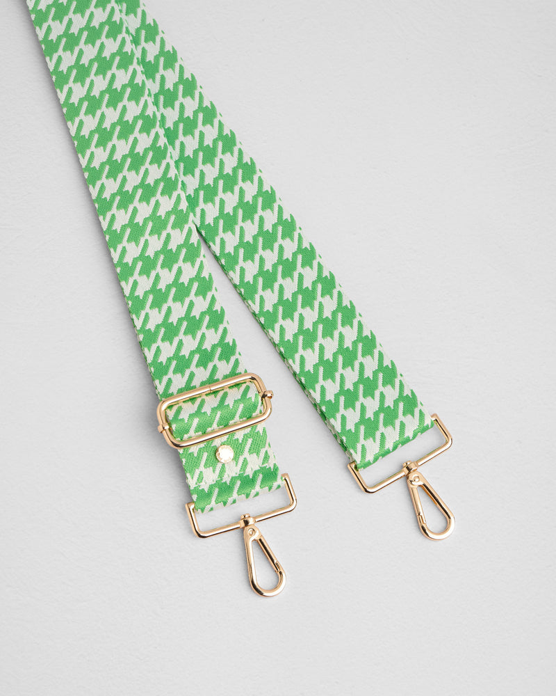 Strap Green Hounds Tooth-Pom Pom London