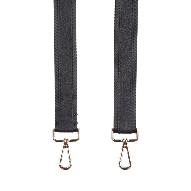 Strap Leather Stripe Black-Pom Pom London