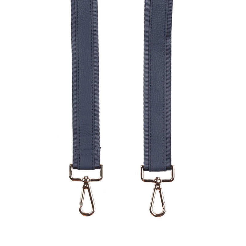Strap Leather Stripe Slate Blue-Pom Pom London