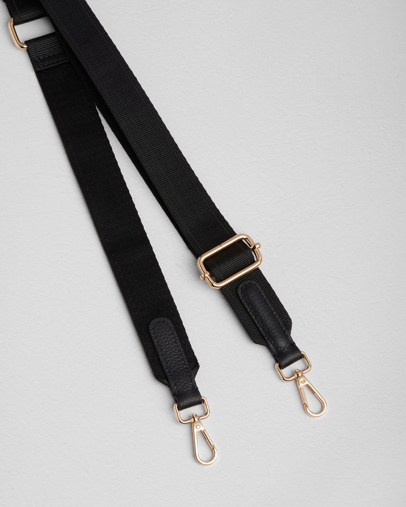 Strap Leather Tab - Black-Pom Pom London