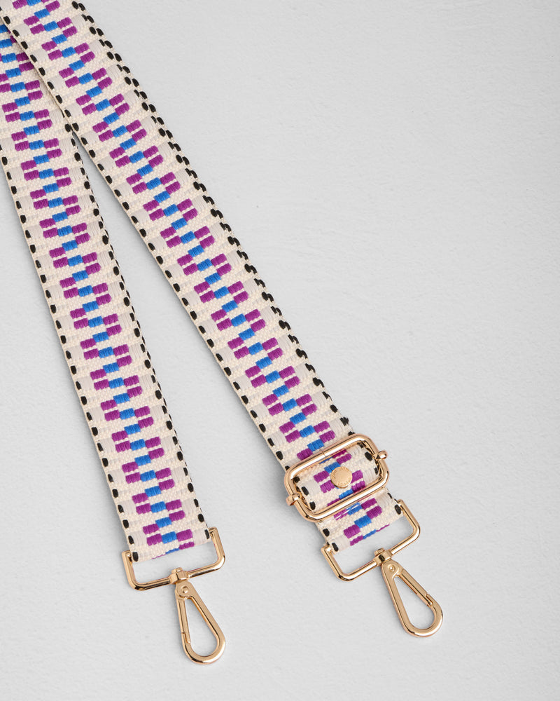 Lupin Blue Twill bag strap | Pom Pom London