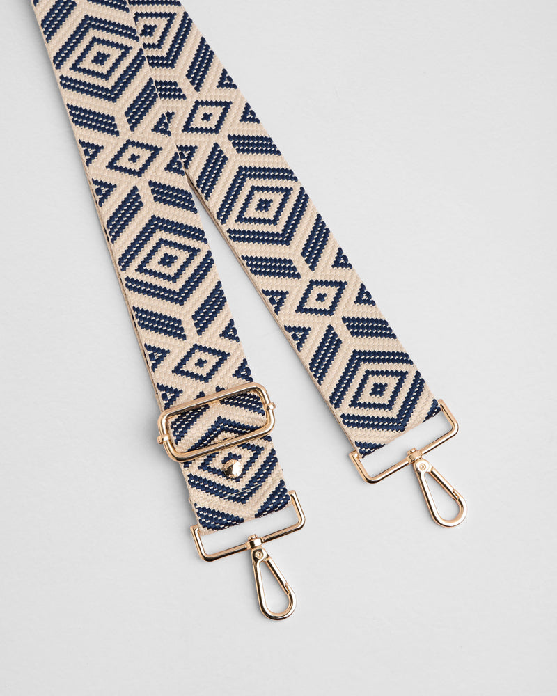 Strap Navy Diamond-Pom Pom London