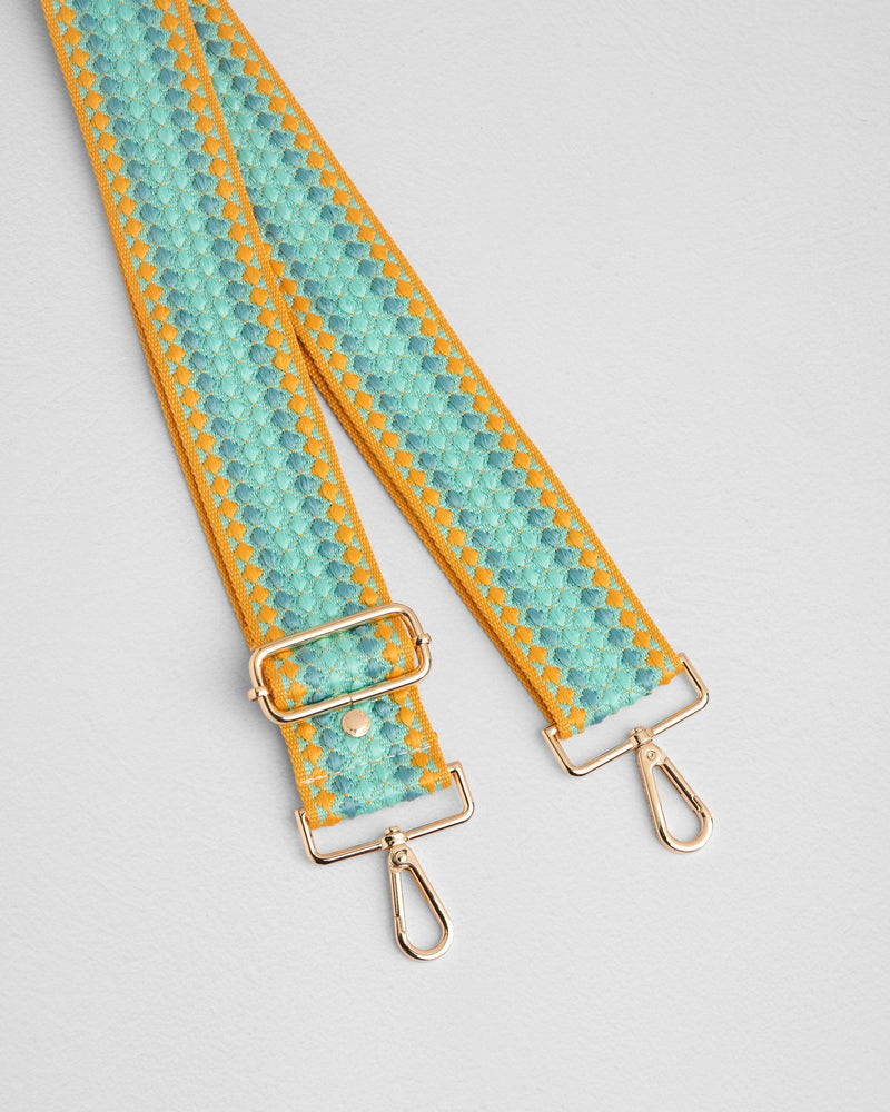 Strap Orange & Mint Bobble-Pom Pom London