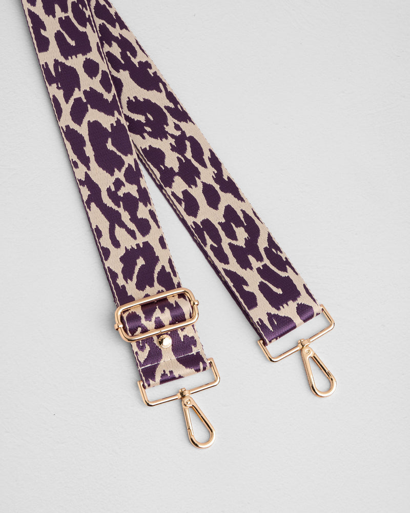 Strap Plum Leopard-Pom Pom London