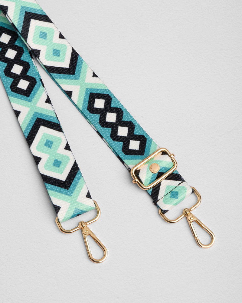 Spearmint Diamond bag strap | Pom Pom London