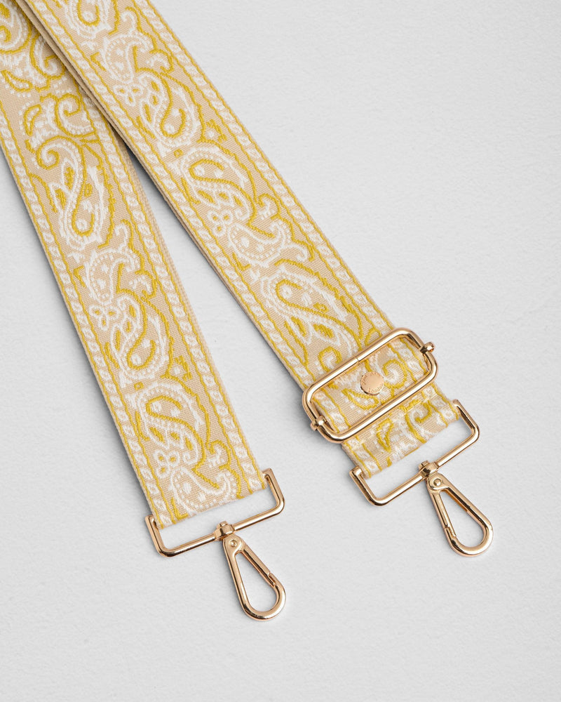 Straw Paisley bag strap | Pom Pom London