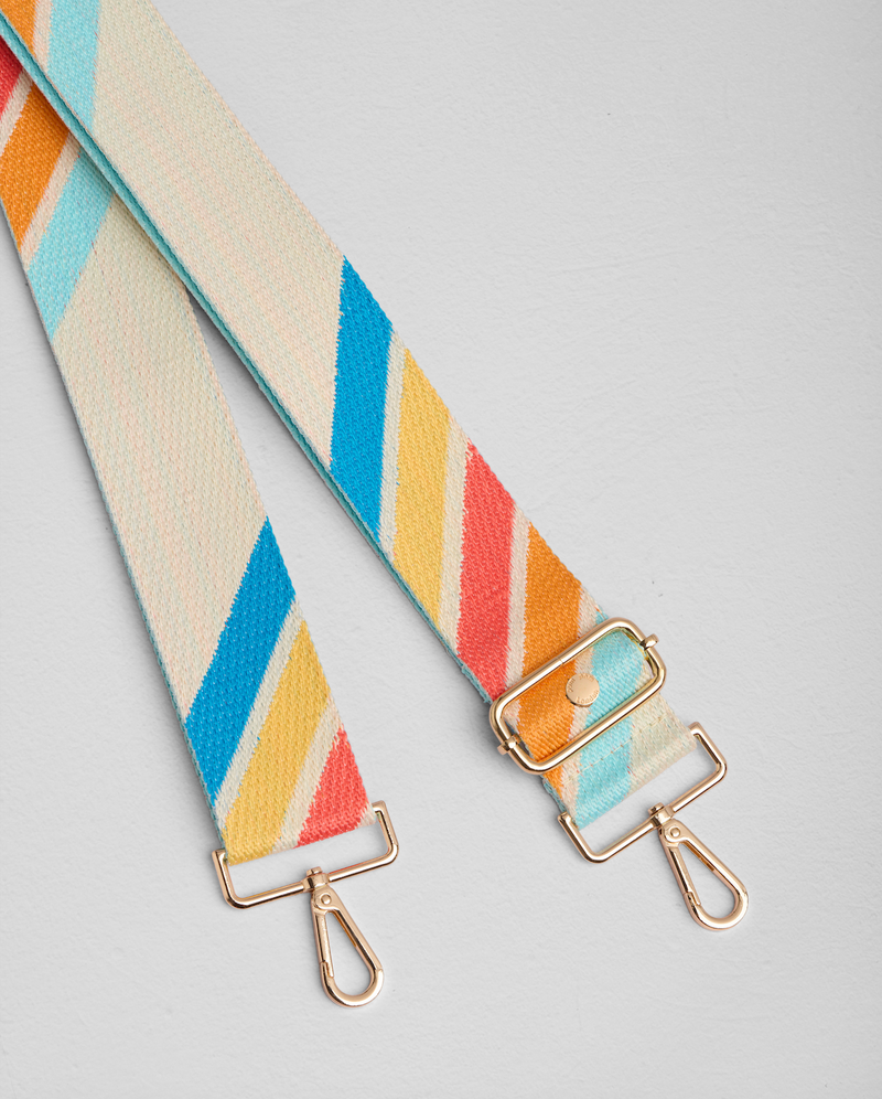 Summer Stripe bag strap | Pom Pom London
